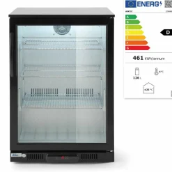 Bar-Kühlschrank eintürig, 105 L, Schwarz, Breite 600x530 mm