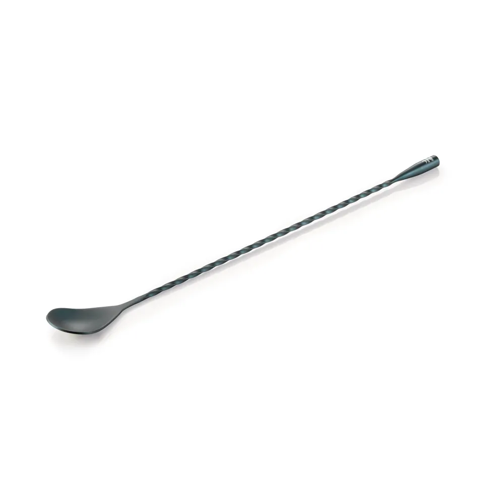 Barlöffel Twisted Classic NOCTURN, 30 cm, blau matt, Chromnickelstahl 18/8