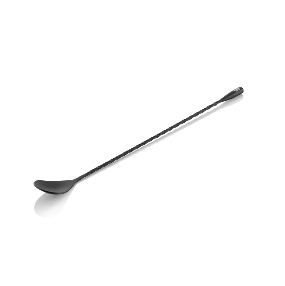 Barlöffel Twisted Classic NOCTURN, 30 cm, schwarz matt, Chromnickelstahl 18/8