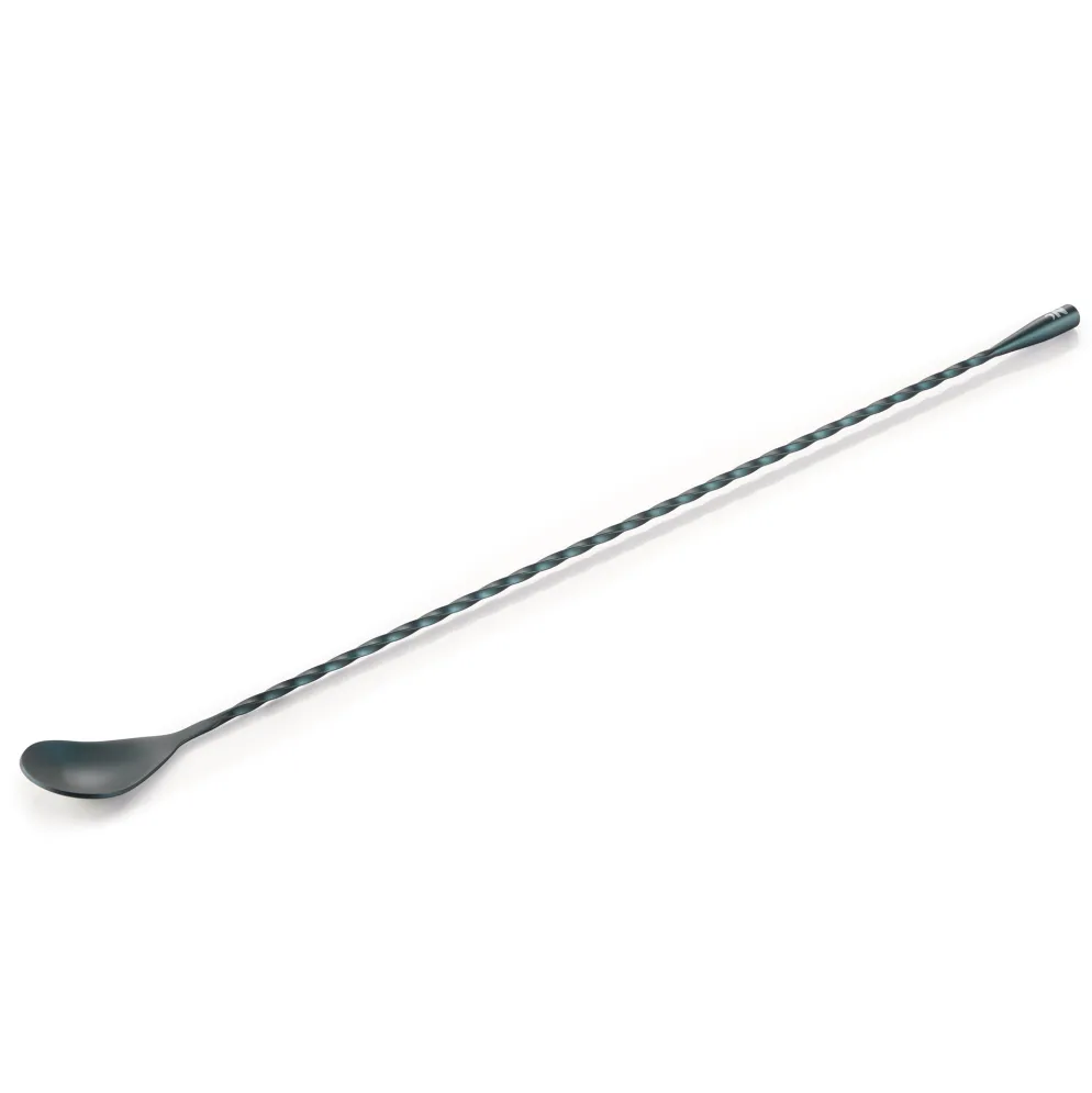 Barlöffel Twisted Classic NOCTURN, 40 cm, blau matt, Chromnickelstahl 18/8