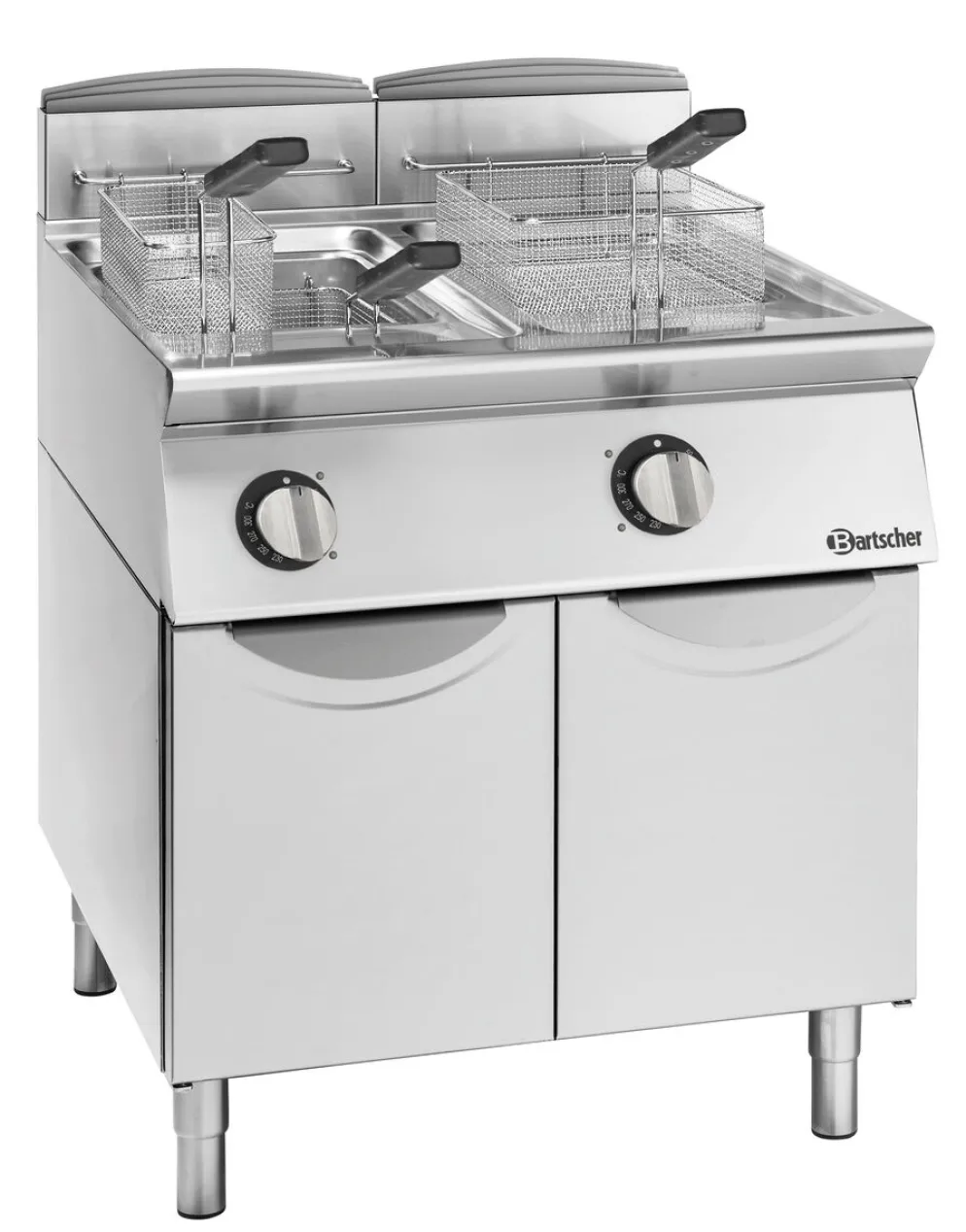 Bartscher 2 Becken Gas-Fritteuse 900 G2-21, 40kW, 21 Liter