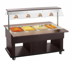 Bartscher Buffetwagen Kids warm W4110-150U, 4 x 1/1 GN, Wenge