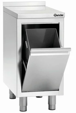 Bartscher Edelstahl Abfalleimerschrank, 28 Liter, Breite: 400 mm