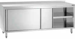 BARTSCHER Edelstahl Arbeitsschrank, Aufkantung, 2000x700x850mm