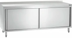 BARTSCHER Edelstahl Arbeitsschrank, Aufkantung, 2000x700x850mm