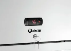 BARTSCHER Edelstahl Glastürkühlschrank 700, 1 Tür GN 2/1, 680x855x2060mm