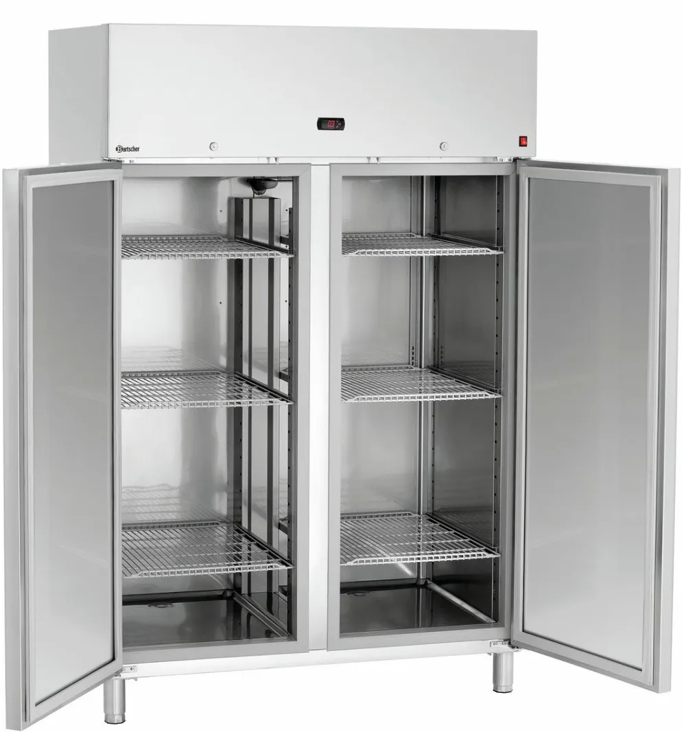 BARTSCHER Edelstahl Kühlschrank 1400, 2 Türen GN 2/1, 1400 L 1320x855x2050mm