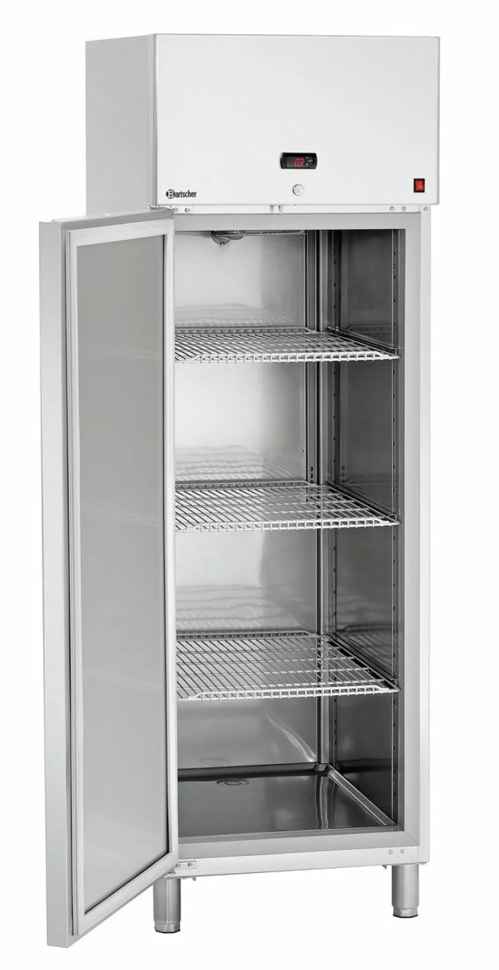 BARTSCHER Edelstahl Kühlschrank 700,1 Tür GN2/1, 700 L, Breite 655mm