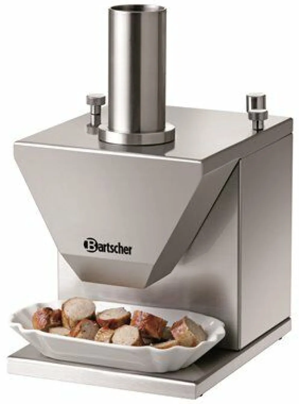 Bartscher Elektro Currywurst Schneider mit Doppel Sichelmesser
