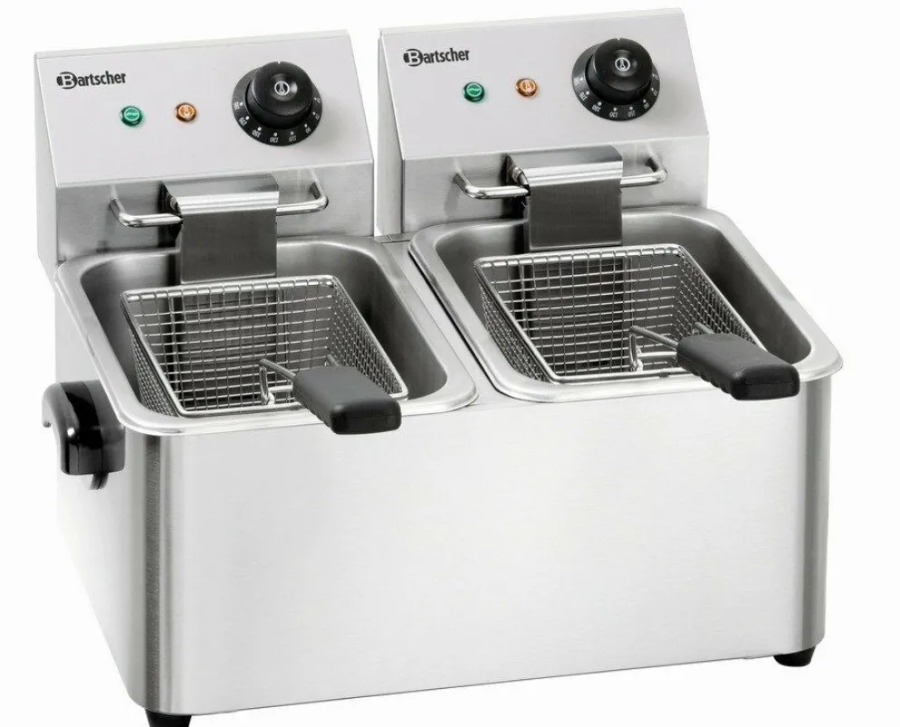 Bartscher Elektro-Doppel-Fritteuse "SNACK II" 2 x 4 Liter