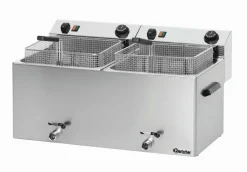Bartscher Elektro-Doppel-Fritteuse "Professional II" mit Fettablasshahn