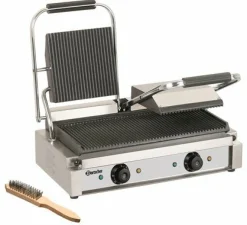 Bartscher Elektro-Doppel-Kontaktgrill Elektrogrill, beide Grillplatten gerillt