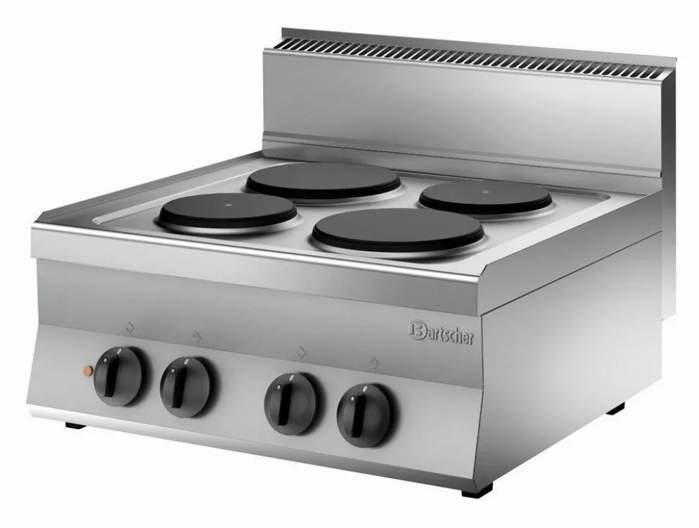 Bartscher Elektroherd 650 B700, 4 Kochstellen, 8,2 kW, Tischgerät
