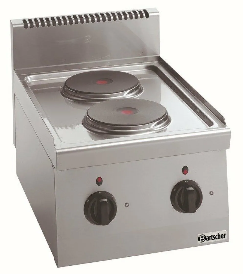Bartscher Elektroherd 600, 2 Blitzkochplatten, 4 kW, Tischgerät