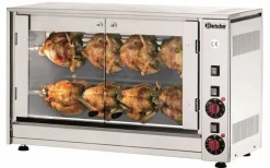 Bartscher Elektro Hähnchengrill P8N, 2 Spieße für 8 Hähnchen