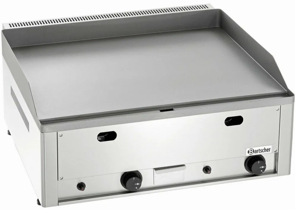 Bartscher Gas Griddle-Tischgerät, glatt, 8kW, 660x580x310mm