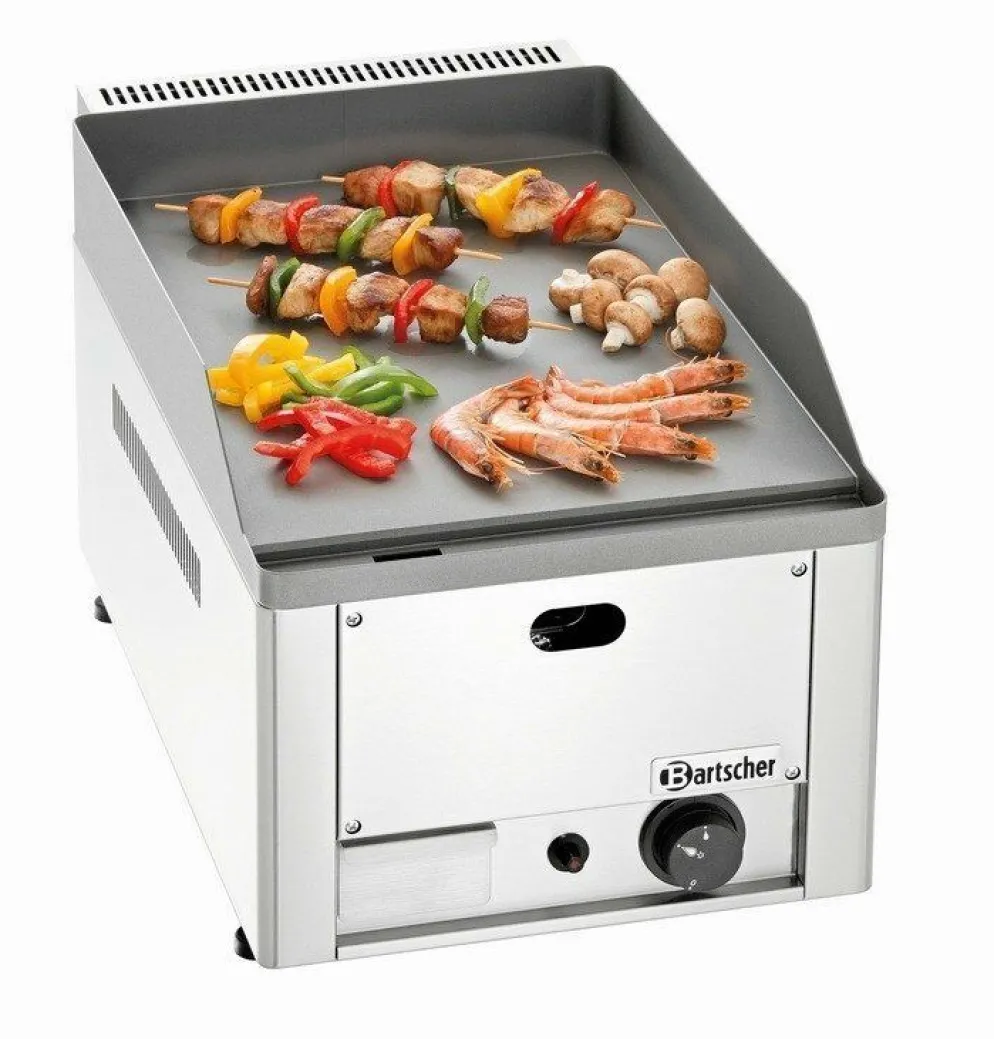 Bartscher Gas Griddle-Tischgerät, glatt, 4kW, 325x580x310mm