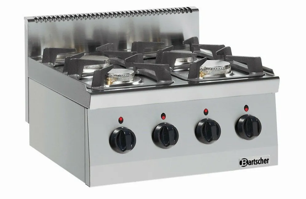 Bartscher Gasherd 600 4-flammig, 19 kW, Tischgerät