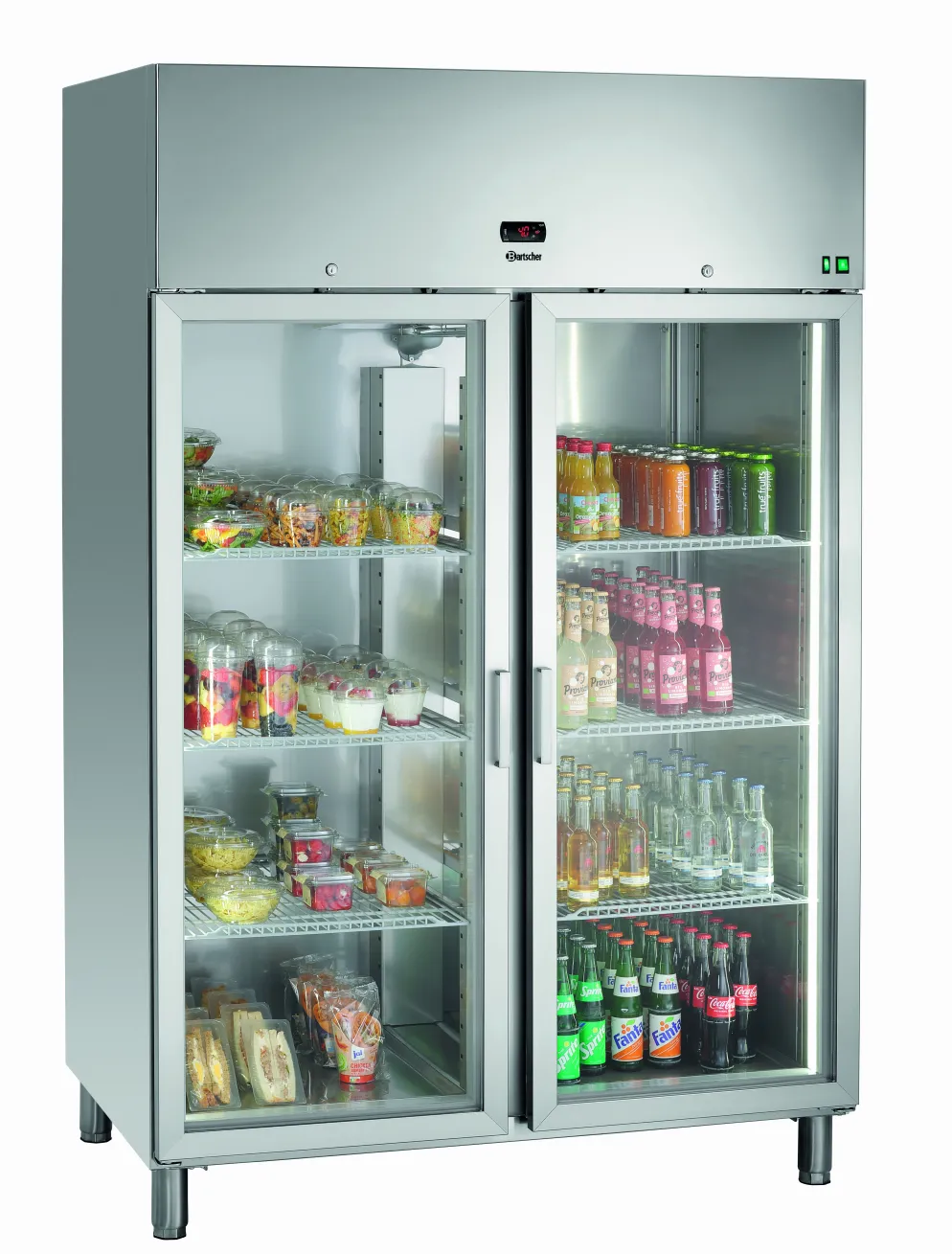 Bartscher Glastürenkühlschrank 1400 GN2/1