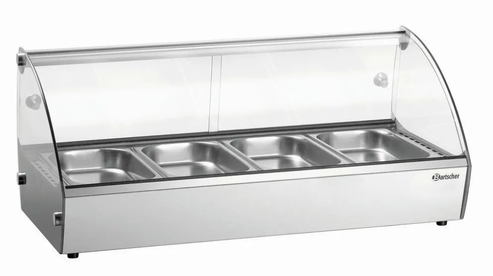 Bartscher Heiße Aufsatzvitrine R4 für 4 x 1/3 GN, Breite 775mm