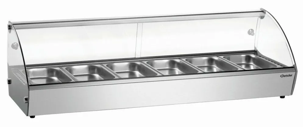 Bartscher Heiße Aufsatzvitrine R6 für 6 x 1/3 GN, Breite 1135mm