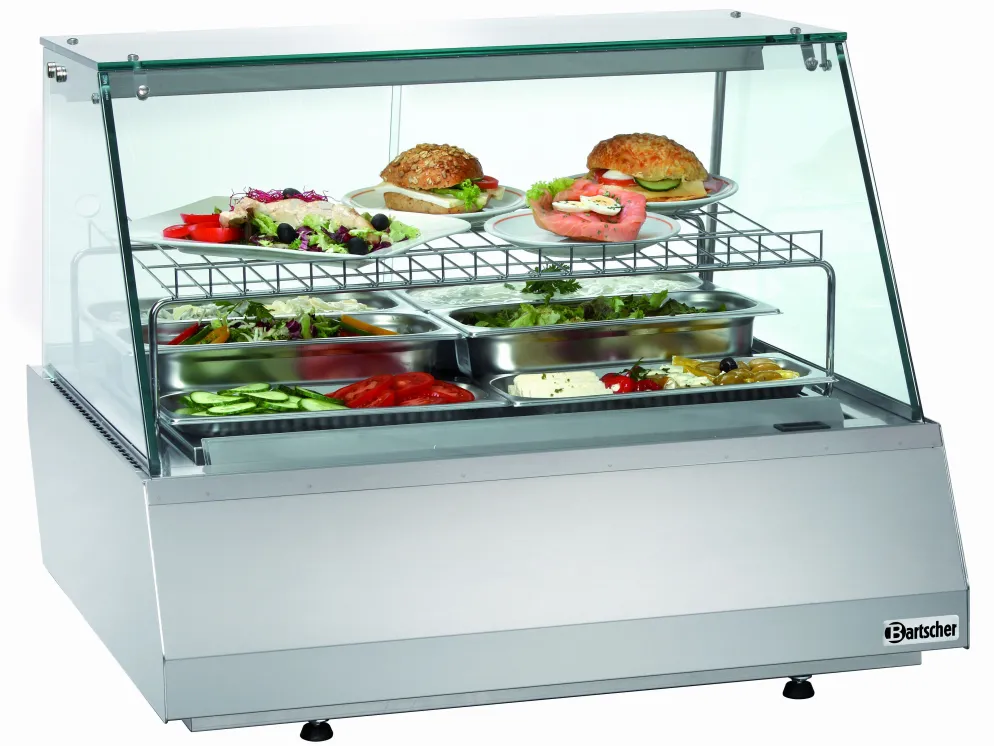 Bartscher Kalte Theke 2/1 GN, Kantglas, 110 Liter