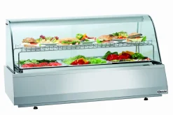 Bartscher Kalte Theke 3/1GN, Rundglas, 165 Liter