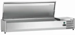 Bartscher Kühlaufsatzvitrine mit Deckel, Breite 1500mm, 5x 1/3 GN