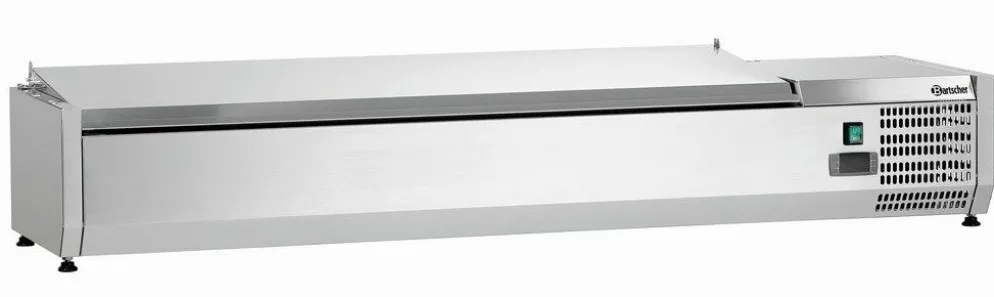 Bartscher Kühlaufsatzvitrine mit Deckel, Breite 1500mm, 5x 1/3 GN