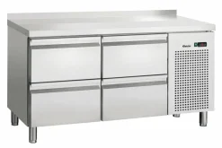 BARTSCHER Kühltisch S4, Aufkantung, 4 Schubladen 1/1GN, Breite 1342mm