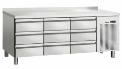 BARTSCHER Kühltisch S9, Aufkantung, 9 Schubladen 1/1GN, Breite 1792mm