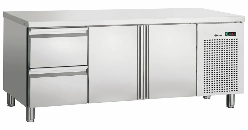 BARTSCHER Kühltisch S2T2. 2 Schublafen, 2 Türen 1/1GN, Breite 1792mm