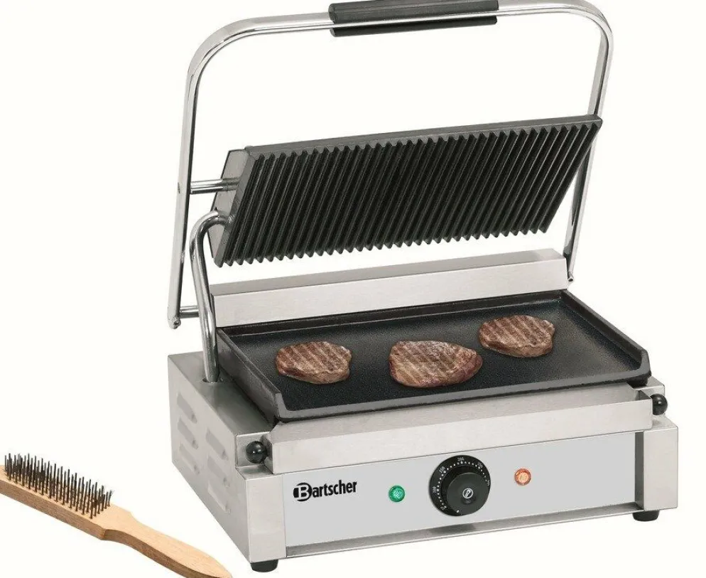 Bartscher Kontaktgrill Paninigrill Elektrogrill, oben gerillt, unten glatt