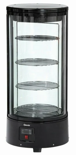 Bartscher Kuchenvitrine Kuchentheke 72 L, mit Rund-Glasscheibe Ø450 mm, H983 mm