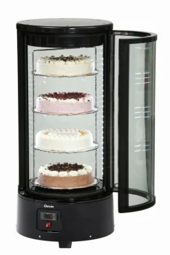 Bartscher Kuchenvitrine Kuchentheke 72 L, mit Rund-Glasscheibe Ø450 mm, H983 mm