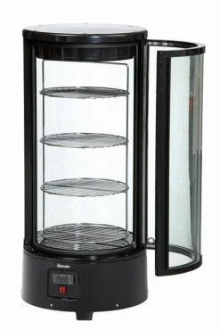 Bartscher Kuchenvitrine Kuchentheke 72 L, mit Rund-Glasscheibe Ø450 mm, H983 mm