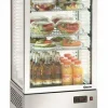 Bartscher Mini-Kühlvitrine 78L, Edelstahl, 4 °C bis 12 °C, 430x390x986 mm