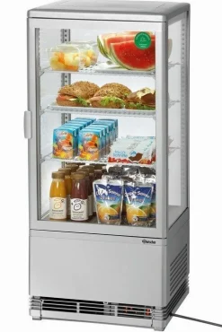 Bartscher Mini-Kühlvitrine 78L, silber