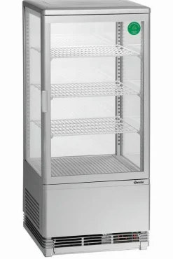 Bartscher Mini-Kühlvitrine 78L, silber