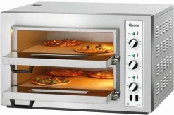 Bartscher Pizzaofen NT 502 T, 500x500 für 2x 4 Pizzen Ø 25 cm