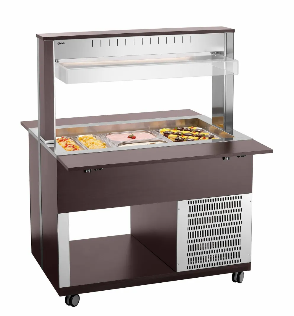 Bartscher Salat-Buffetwagen K3110-200W, 3x 1/1 GN, Wenge