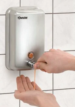 Bartscher Seifenspender für Wandmontage Chromnickelstahl 1 Liter