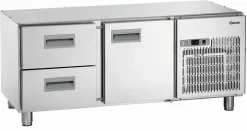 Bartscher Unterbau-Kühltisch 1400T1S2, 1 Tür, 2 Schubladen GN 1/1