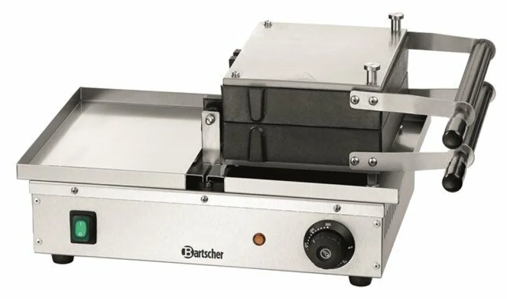 Bartscher Waffeleisen Deluxe II, Brüsseler Platte, 180°-Drehung
