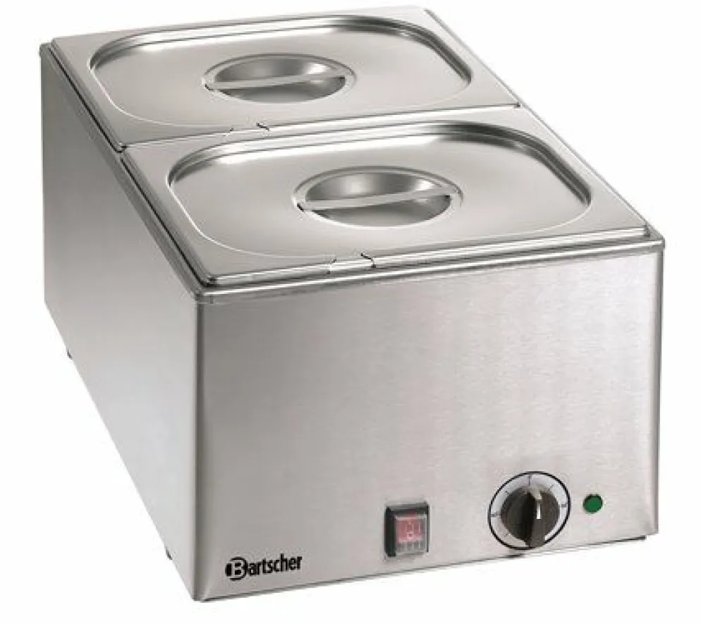 Bartscher Wasserbad / Bain Marie mit GN-Behältern 2 x 1/2 GN, 150 mm