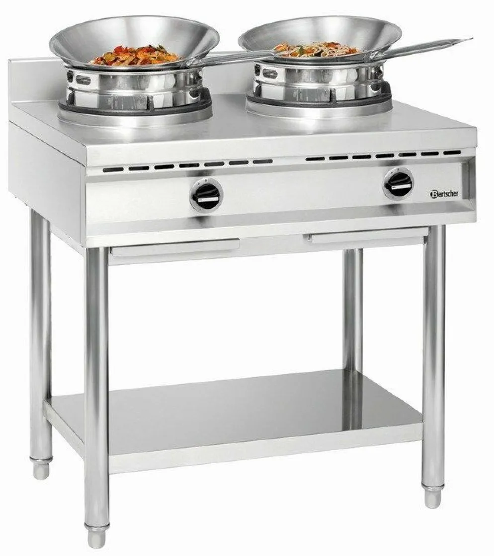 Bartscher Wok-Herd Gas 2 Brenner à 10 kW, B 900 x T 600mm