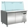 Bäckerei Kühltisch Saladette , 2 Türen, 1510x800x1365mm für 4x 1/1 GN