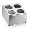 Besteckbehälter, 25,5 x 30 x 21 cm, für 4 Besteckköcher, Edelstahl