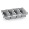Besteckkasten GN 1/1, mit 4 Einteilungen, grey, Polyethylen