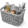 Besteckkorb 4 Fächern 260x180x150 mm grau PP